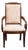 Bernhardt Furniture Traditional Neoclassical Revival Mahogany Toned Upholstered Dining Arm Chair For Sale