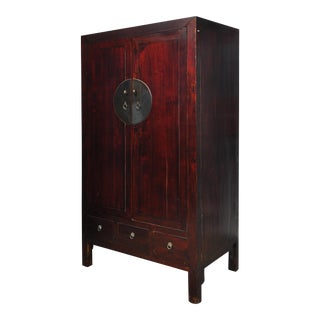 Antique Chinese Cabinet With Clean Lines For Sale