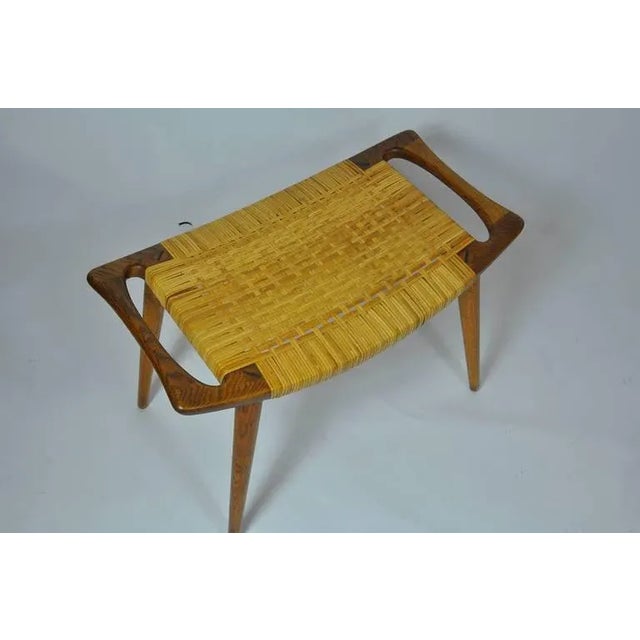 Hans Wegner Hans Wegner Cane Stool For Sale - Image 4 of 8