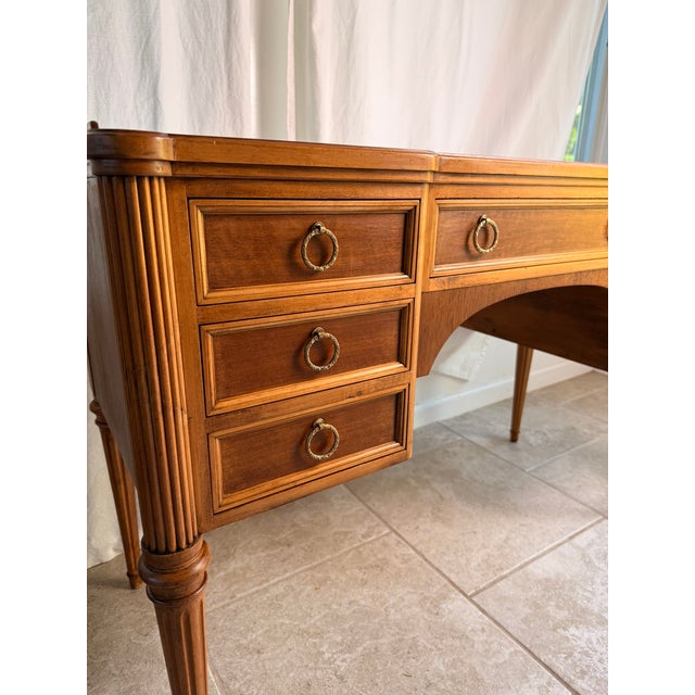 Mid-Century French Louis XVI Style Fruitwood Writing Desk or Vanity by John Widdicomb Co For Sale - Image 13 of 18