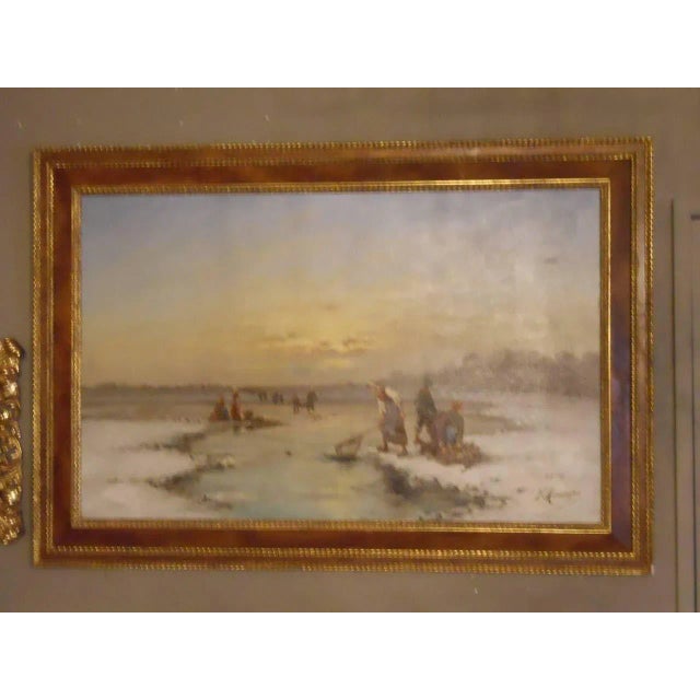 Traditional F. Munsterfeld "Collecting the Day's Catch" Painting For Sale - Image 3 of 10