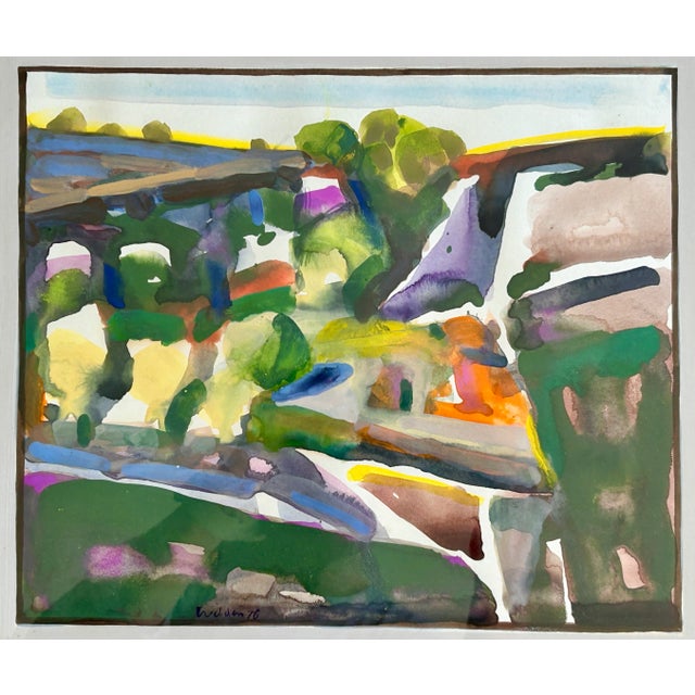 This is an extraordinary Vintage Original Watercolor Painting by American artist, Larry Welden (1922-2012). Larry Welden...