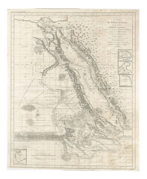Antique Map of James Bruce's Journey to the Source of the Nile, 1790