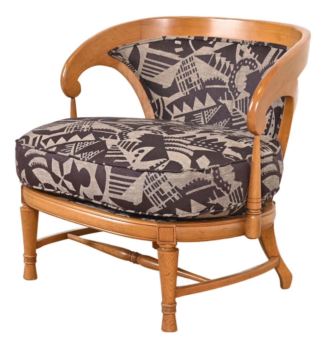 Tomlinson Mid-Century Modern Sculpted Walnut Club Chair or Lounge