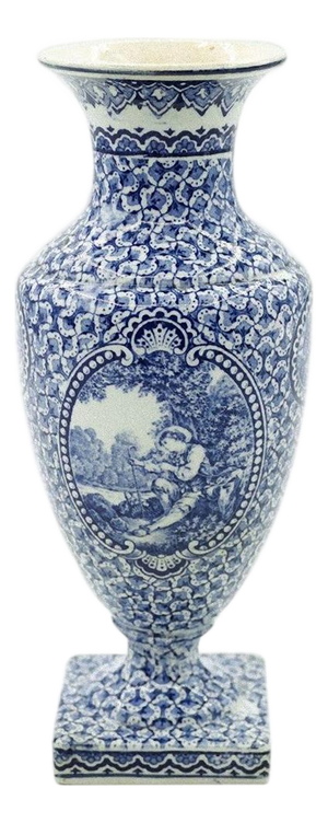 Mehlem Square Base Porcelain Vase by Franz Anton, 20th Century