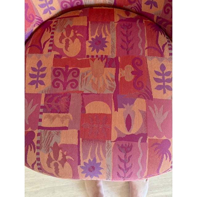 Textile 1990s Postmodern Barrel Chairs For Sale - Image 7 of 7