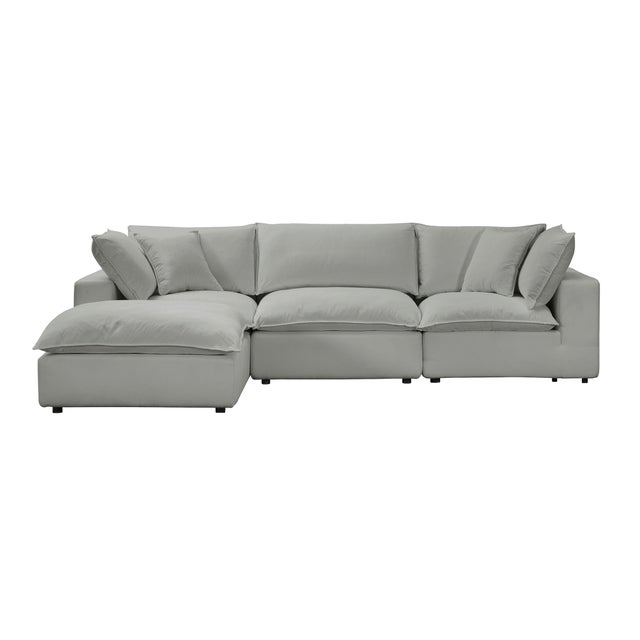 Boho Chic Cali Slate Performance Fabric Modular 4 Piece Sectional For Sale - Image 3 of 7