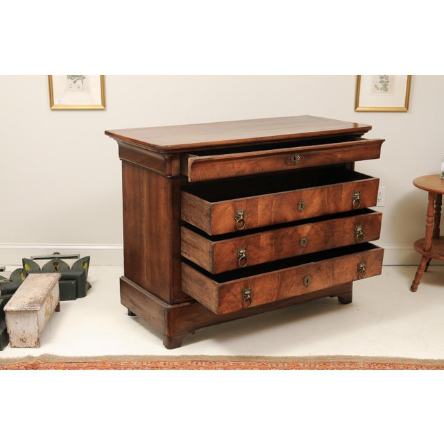 19th C. Walnut Commode With Lions Head Pulls, France For Sale In Atlanta - Image 6 of 13