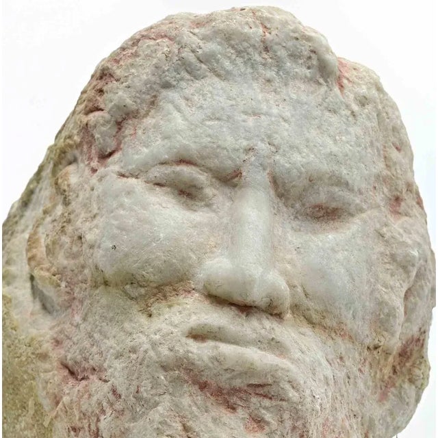 Sirio Pellegrini, Head Sculpture, 1960s, Stone For Sale - Image 4 of 5