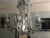 Hollywood Regency Decorative Crystal & Turquoise Glass Beaded Chadelier For Sale - Image 3 of 4