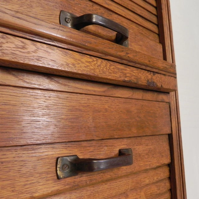 High Roller Shutter Cabinet with Two Shutters, 1930s For Sale - Image 12 of 18