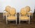 Early 20th Century Set of Four French Louis XVI Style 1900s Oval Back Painted and Carved Armchairs For Sale - Image 5 of 12