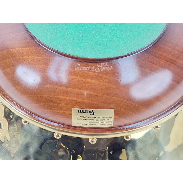 Vintage Valenti Gold Plated Centerpiece Bowl on Walnut Base, 1990s For Sale - Image 15 of 17