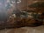 A 17th century Edo Period Japanese screen telling a pastoral story of white ducks floating on a blue stream surrounded by...