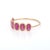 This is part of Chairish’s Fine Jewelry assortment. Ruby half eternity band ring in 18K gold symbolizes the everlasting...