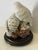 Japanese Gorgeous 1950s Japanese Porcelain Sculpture of Owls on Stand For Sale - Image 3 of 8