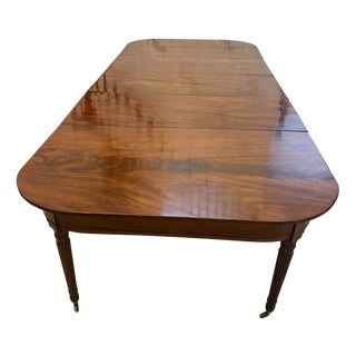 Antique Regency 14 Seater Extending Dining Table in Mahogany with 8 Reeded Legs, 1830 For Sale