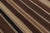 Rug & Kilim Vintage Persian Kilim, Rich Chocolate Brown Stripes and Blue Notes - Rug & Kilim For Sale - Image 4 of 8