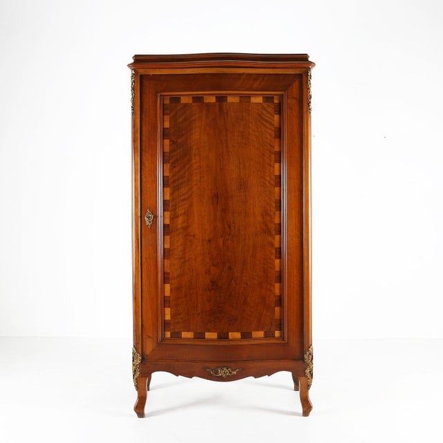 Antique Wooden Cabinet with Inlay and Bronze Decorations, France, 1860 For Sale - Image 14 of 14