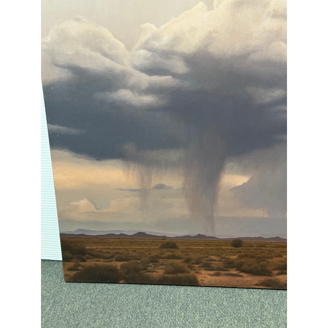 Early 21st Century David Gordinier's Brewing Storm Original Oil on Canvas Painting, Signed For Sale - Image 5 of 12