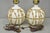 White Vintage Hollywood Regency Small Bulbous Ceramic Faux Bamboo Table Lamps - A Pair For Sale - Image 8 of 10