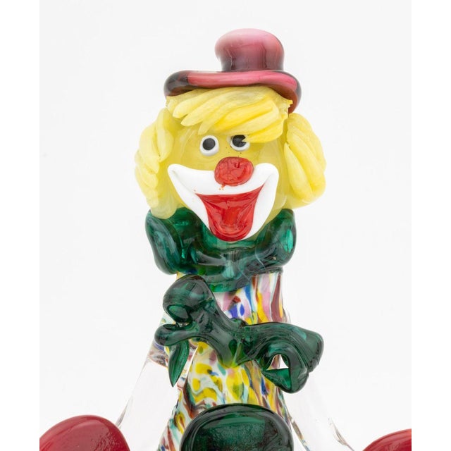 Murano Art Glass Clown Sculptures, 2 For Sale - Image 10 of 17