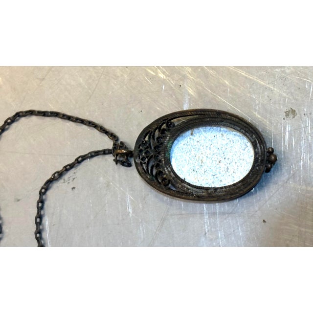 Victorian Style Floral Cameo Pendant Necklace For Sale - Image 4 of 5