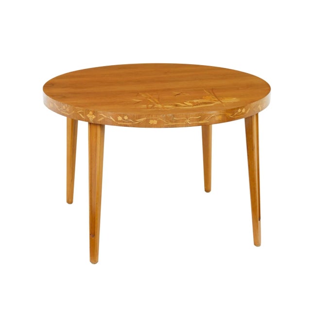 Wood Mid-Century Scandinavian Inlaid Elm Coffee Table, 1950s For Sale - Image 7 of 8