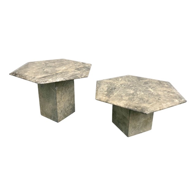 Italian Marble Coffee Tables, 1970, Set of 2 For Sale