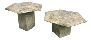 Italian Marble Coffee Tables, 1970, Set of 2