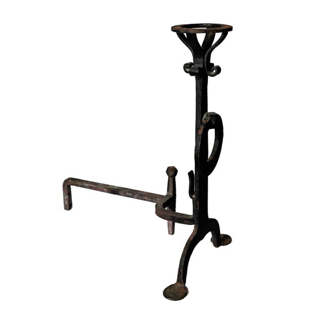 Arts and Crafts Style Andirons - A Pair For Sale - Image 4 of 5