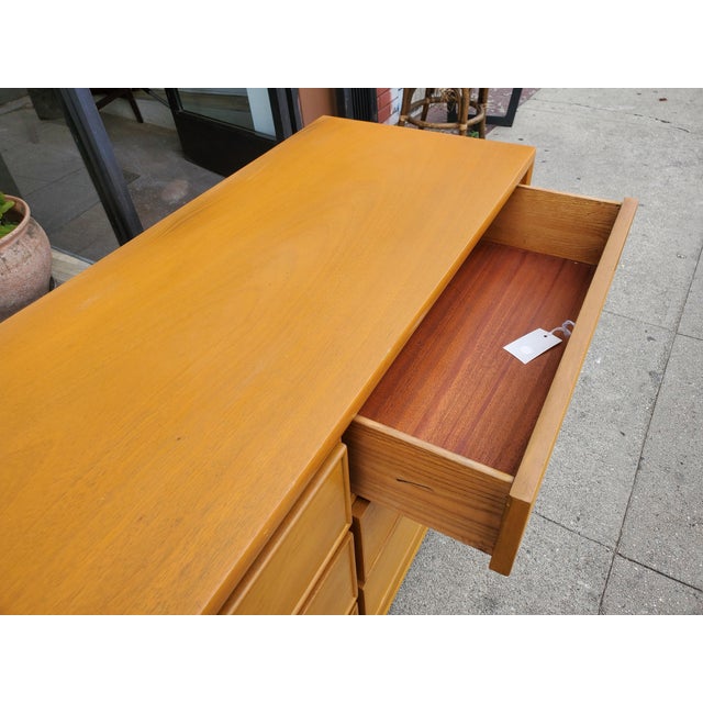 1950s Mid-Century Bleach Mahogany Dresser For Sale - Image 5 of 17