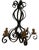 Louis XV Style Wrought Iron 6-Light Chandelier, 20th Century For Sale