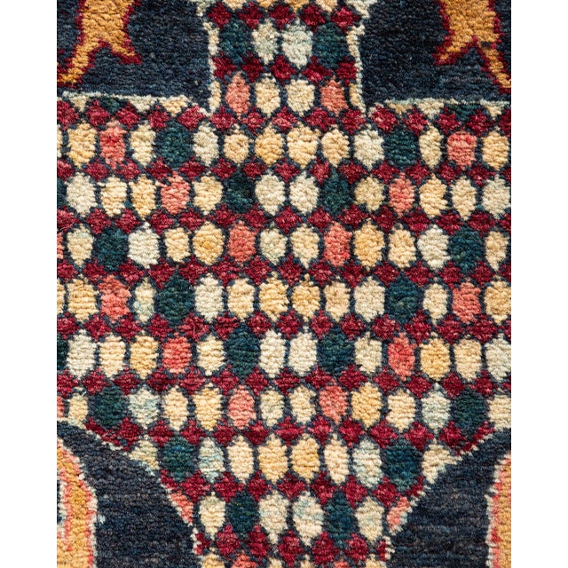 Traditional Mogul, One-of-a-Kind Hand-Knotted Area Rug in Blue, 8' 1" x 10' 7" For Sale - Image 3 of 8