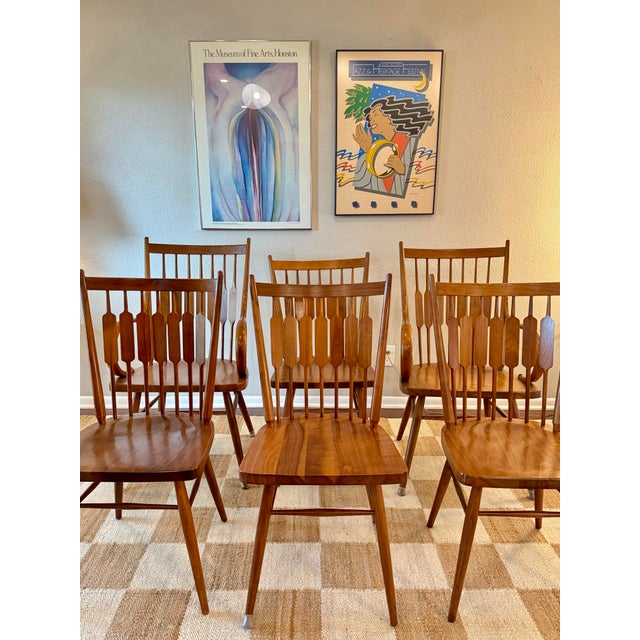 A MCM Set of 6 Dining Chairs Attributed to Kipp Stewart for Drexel “Declaration”, Circa 1960s For Sale - Image 10 of 12