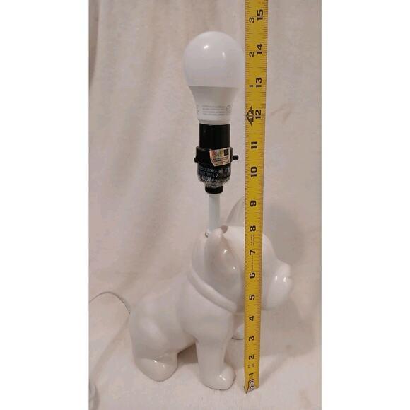 2015 Baby Bulldog Frenchie Dog Lover Lamp Spotlight Decor White Pet Works For Sale - Image 12 of 16