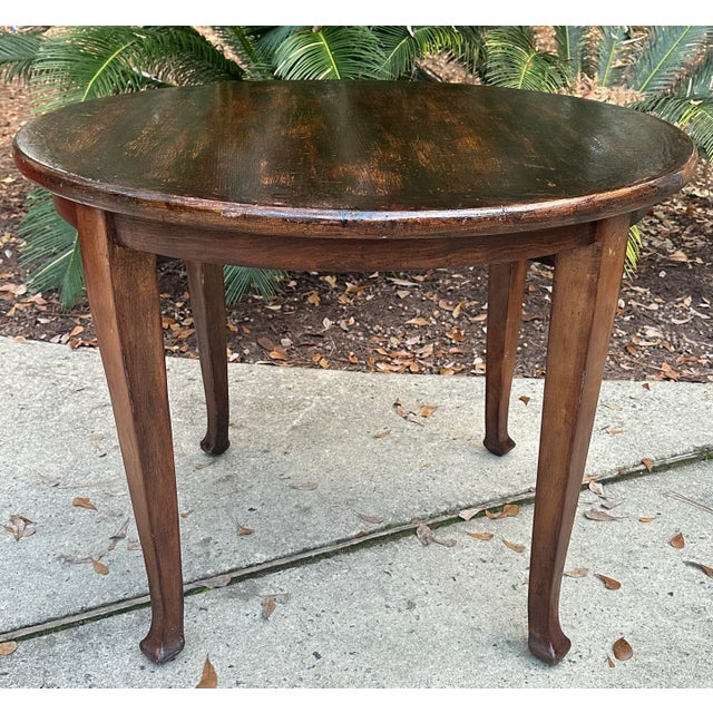 Round Tavern Table, Small Dining/Pub Table, Dark English Oak For Sale - Image 10 of 12