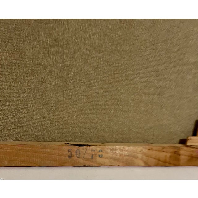 1989 Menia Litvak, Israeli Folk Art Bright Colorful Naive Floral Arrangement Still Life Painting For Sale - Image 11 of 11