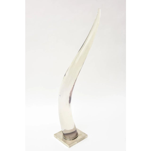 This fabulous and special vintage lucite and silver-plate arched gradient lucite sculpture is by Catherine Noll who is the...