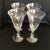 Contemporary Vintage Wave Design Clear Wine Glasses Set of 5 For Sale - Image 3 of 7