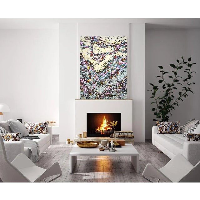 Stone Gray Wavy Expression 2.Modern Original Painting. Iryna Kastsova For Sale - Image 8 of 9