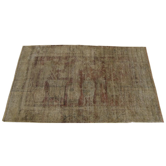 Late 19th Century Late 19th Century Vintage Muted Samarkand Rug For Sale - Image 5 of 9