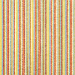 Schumacher Primavera Stripe Fabric in Marigold For Sale