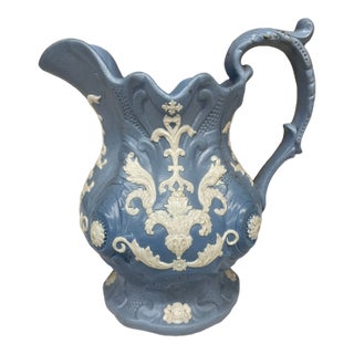 Late 19th Century Wedgewood Style Jasperware Pitcher For Sale