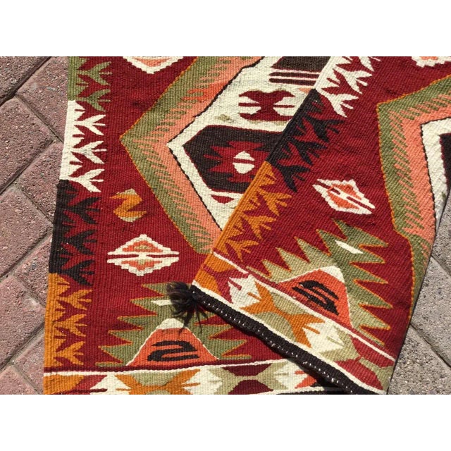 Vintage Turkish Kilim Runner - 35.5" X 104" For Sale - Image 9 of 10