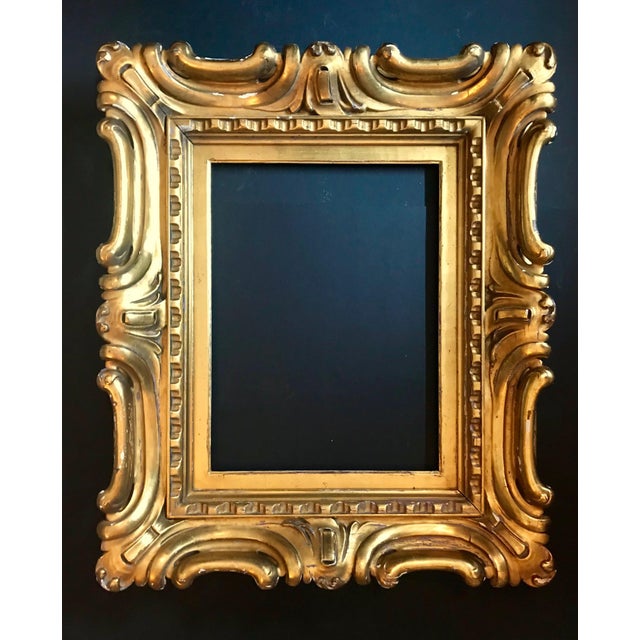 Baroque Venetian Sansovino Palatial Early Baroque Style Carved and Gilded Frame For Sale - Image 3 of 10