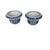 Vintage pair of blue and white miniature chinoiserie planters. Great for catchalls, toothpick holders, matches and other...