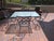 Metal Mid-Century Wrought-Iron Patio Set For Sale - Image 7 of 11