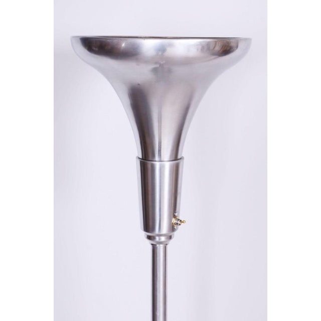 1930s Czech Bauhaus Brass-Plated Floor Lamp from Gottlieb Brothers, 1930s For Sale - Image 5 of 8