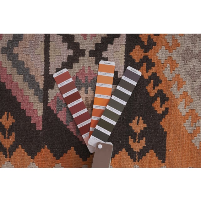 1960s Vintage Turkish Kilim Runner - Stair Kilim 3'3'' X 15' For Sale - Image 10 of 11